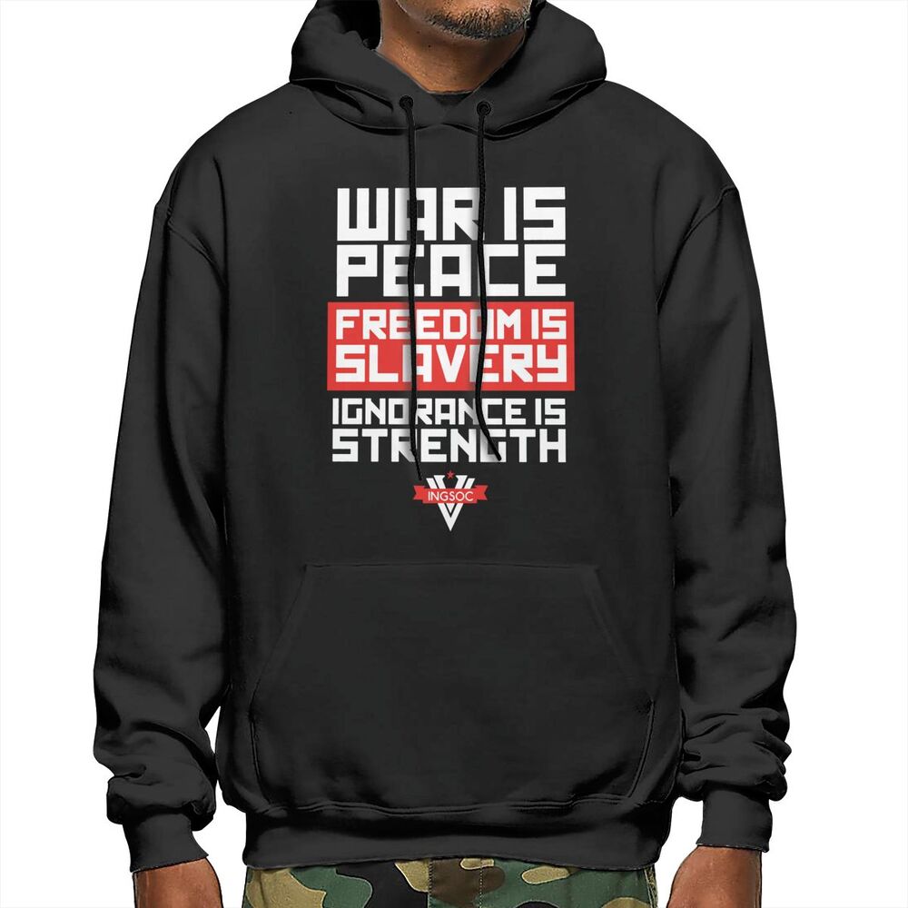 (Hàng Mới Về) Áo Hoodie Tay Dài In Chữ Ingsoc Slogan George Orwell 1984 Thời Trang Cho Nam