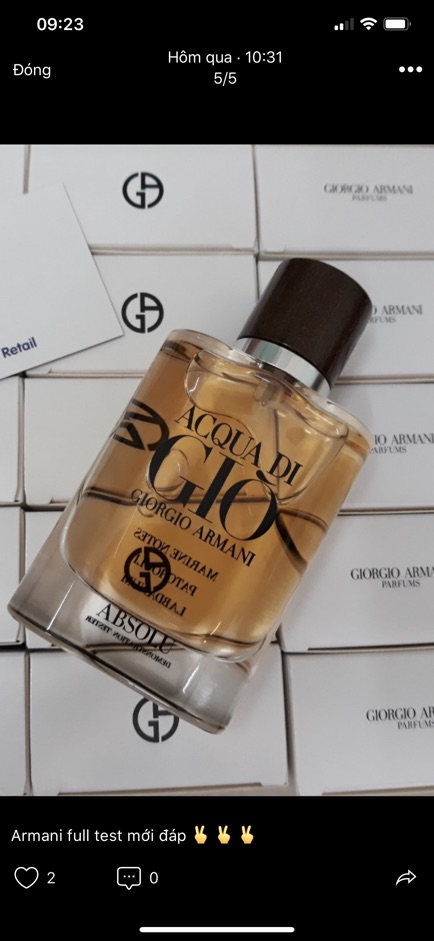 Nước hoa nam tester acqua di gio absolu edp 75ml (như hình)