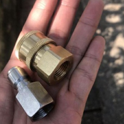 Khớp nối nhanh đực - cái 17mm Taiwan nối dây máy rửa xe cao áp 1 chiếc đầu đực Nhật Bản Mart