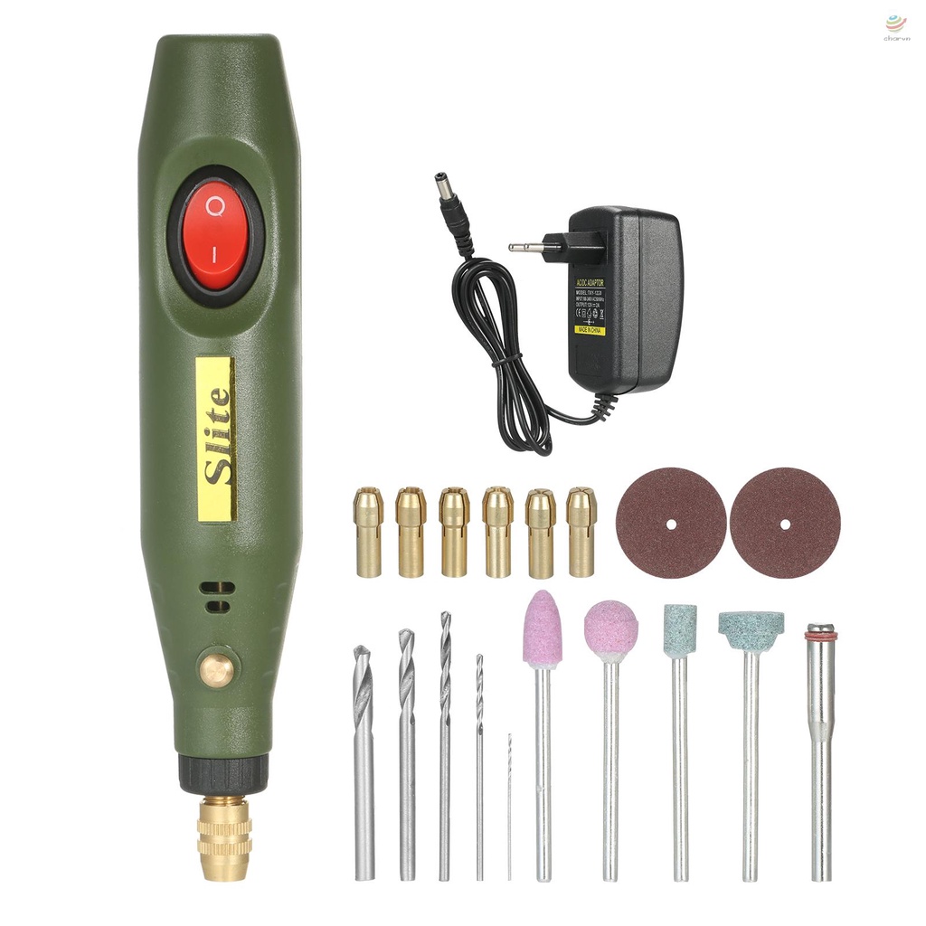 Máy Mài Điện Mini Tốc Độ Cao 18000RPM Với Nhiều Thiết Bị Cài Đặt Cho Chế Tác Gỗ / Làm Đồ Trang Sức Thủ Công DIY