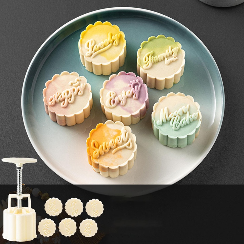 Khuôn Làm Bánh Trung Thu 50g Chữ Tiếng Anh Tiện Dụng Diy