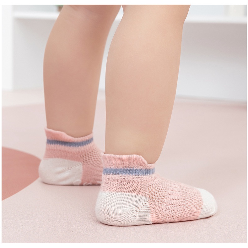 Vớ Cotton Mỏng Họa Tiết Chấm Bi Phong Cách Mới Cho Bé