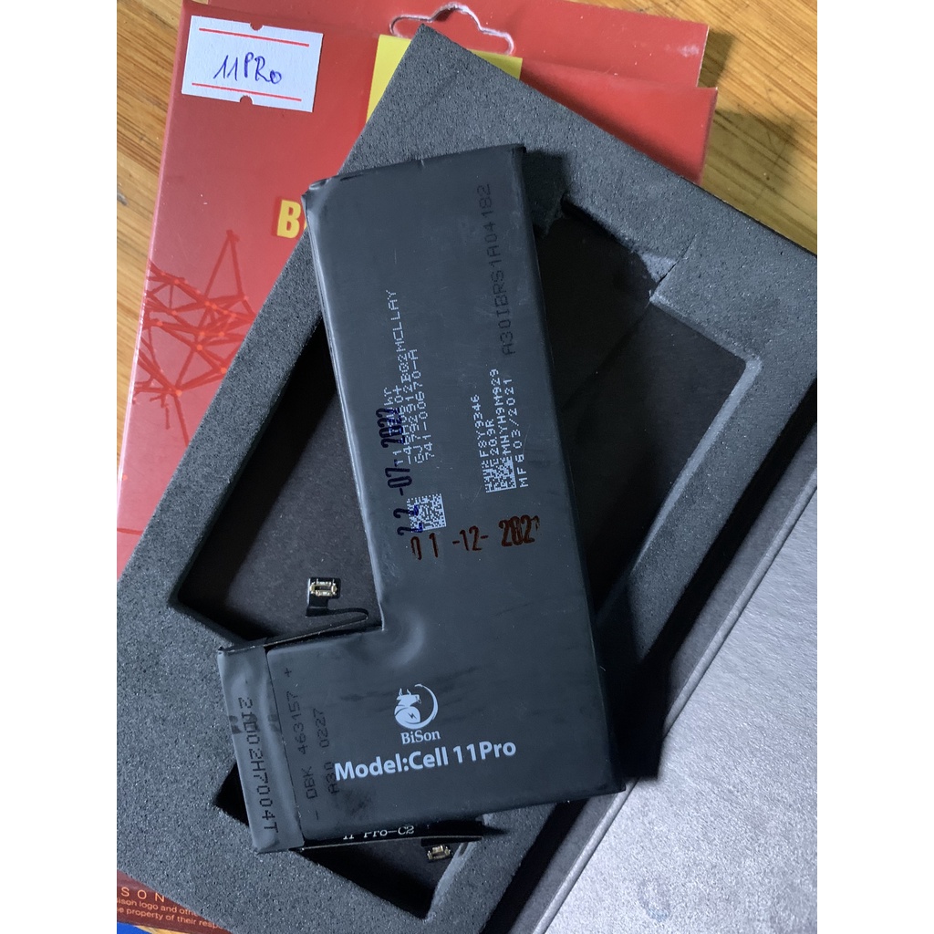 Pin IP 11 Pro dung lượng chuẩn 3190mah, bảo hiểm cháy nổ 10 tỷ, hàng chính hãng Bison BH 12 tháng