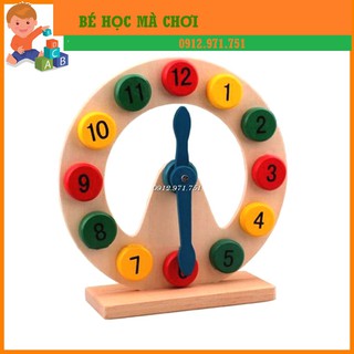Đồng hồ gỗ học giờ