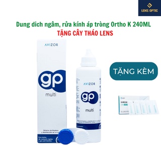 Nước ngâm rửa lens Avizor GP Multi 240ml, dung dịch ngâm lens cứng Ortho K