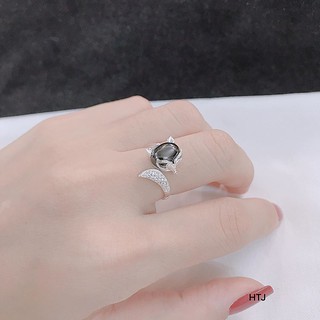 NHẪN HỒ LY BẠC ĐÁ PHONG THỦY