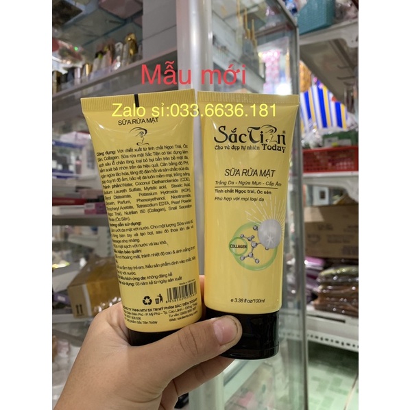 sữa rửa mặt sắc tiên 100ml đổi mẫu mới [chuẩn hàng cty 100%]