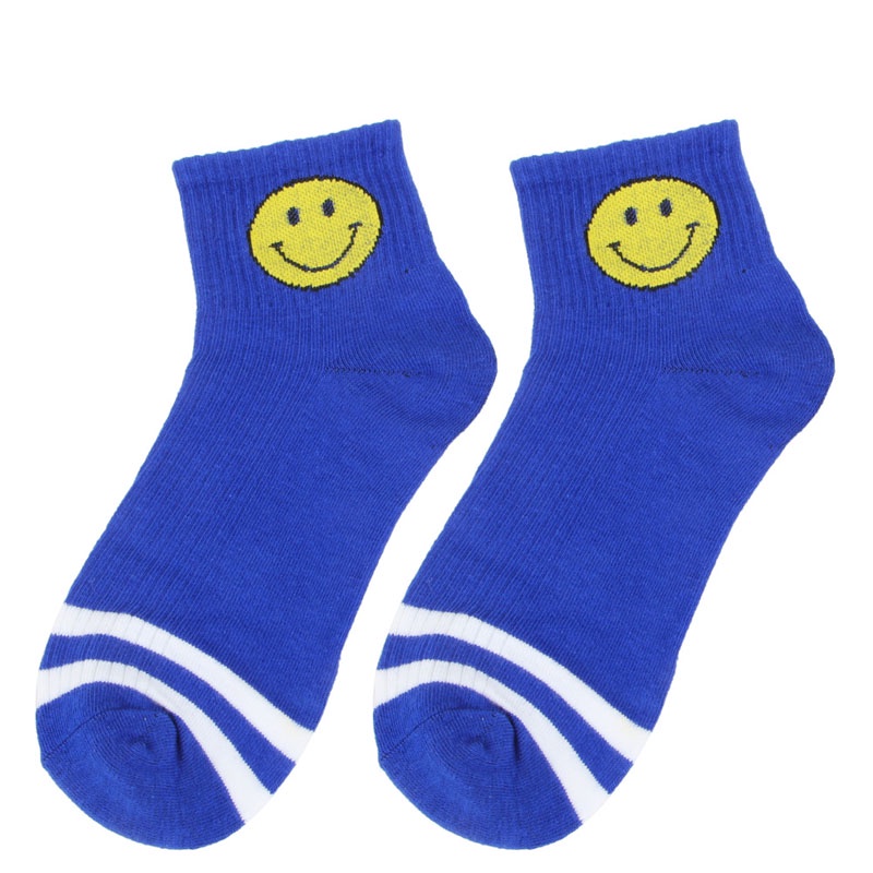 Vớ Thể Thao Họa Tiết Mặt Cười Hoạt Hình Phong Cách Hàn Quốc Cho Nam Và Nữ