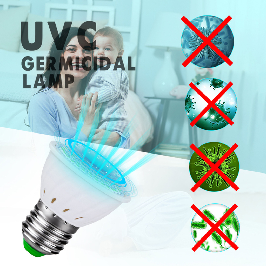 Đèn LED Tiệt Trùng UVC Bóng Đèn LED Khử Trùng Diệt Khuẩn UV GU10 72 110V E27-168