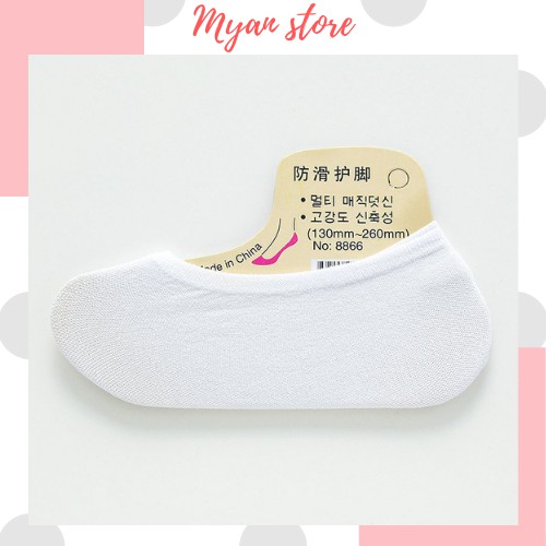 Set 2 đôi tất nữ cổ ngắn, tất lười nữ mỏng chống trơn trượt - Myan store