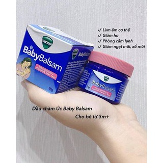 DẦU BÔI ẤM NGỰC, CHỐNG HO CẢM BABY BALSAM  bé 3m - ÚC