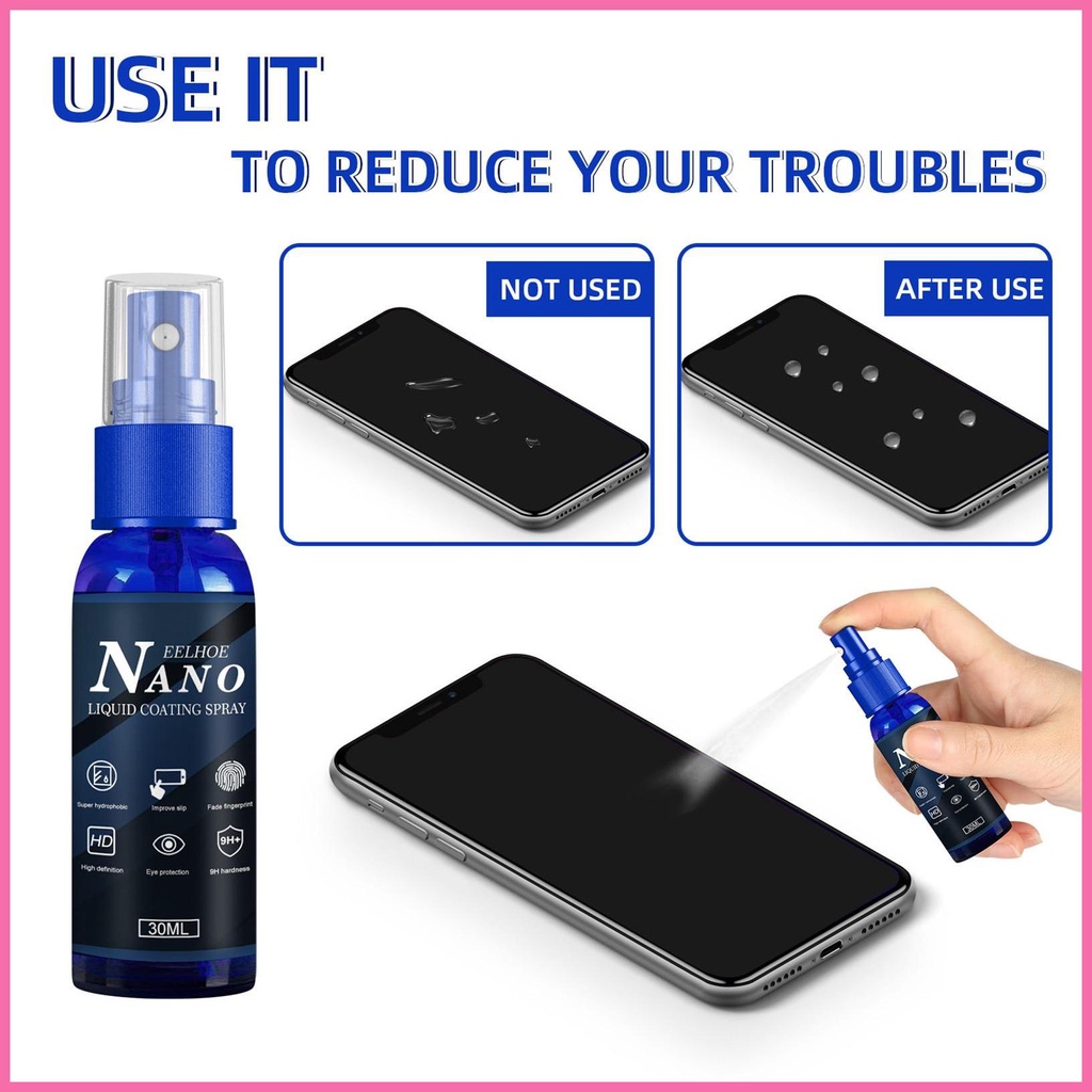 Bình Xịt Nano Chống Lưu Vân Tay Bảo Vệ Màn Hình Máy Tính