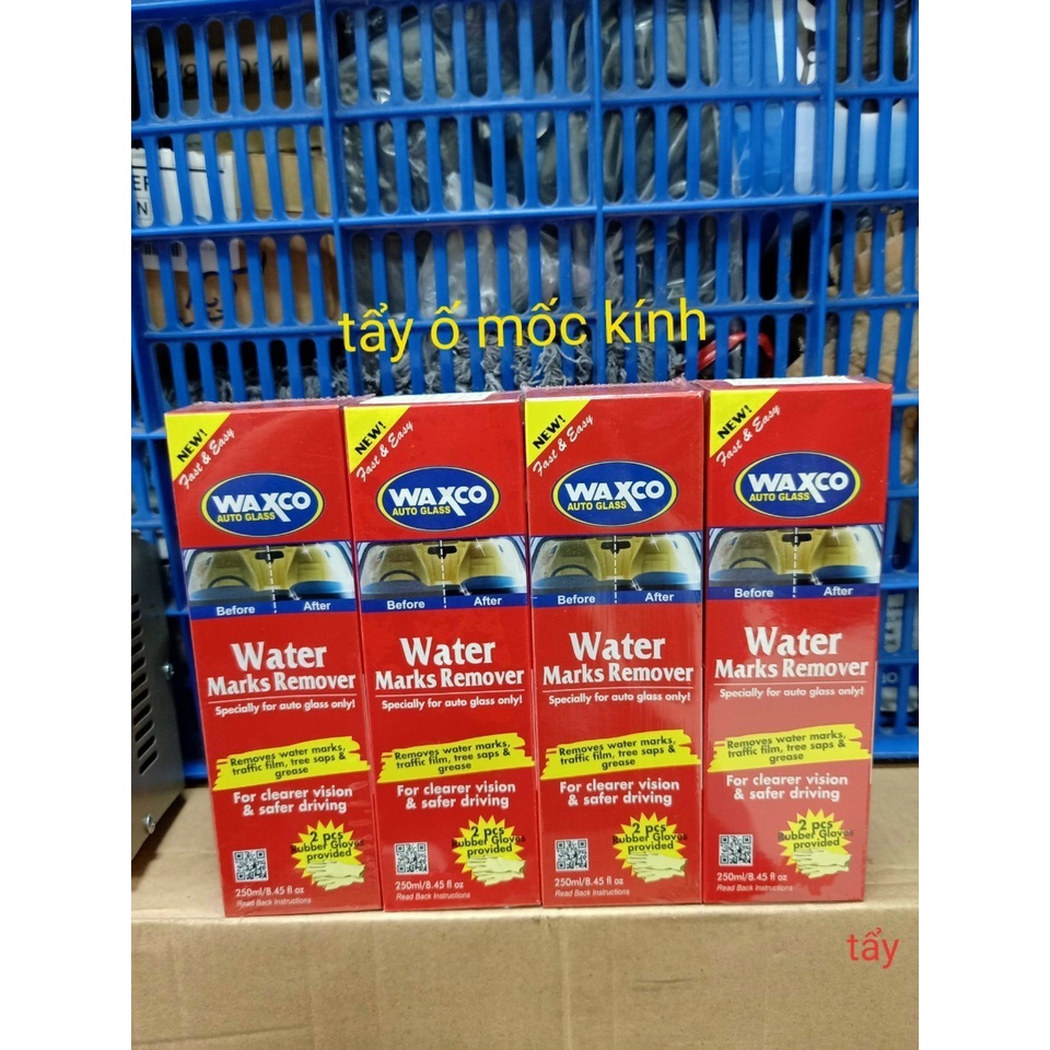 Dung dịch tẩy ố mốc kính WAXCO 250 ml hàng Malaisia