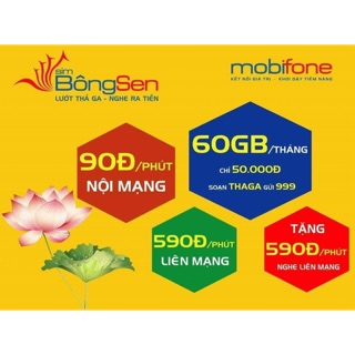Sim 4G Mobi Thaga 50k/60Gb . Combo 2 in 1