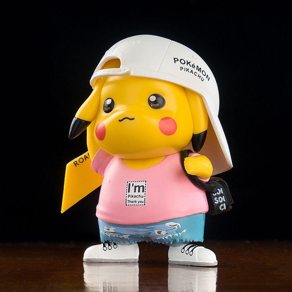 Mô Hình Pikachu Mặc Đồ Denim PVC 8cm Dành Cho Trẻ Em