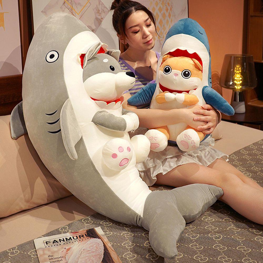 Cá Mập Nhồi Bông Mềm Mại Trang Trí Nhà Cửa