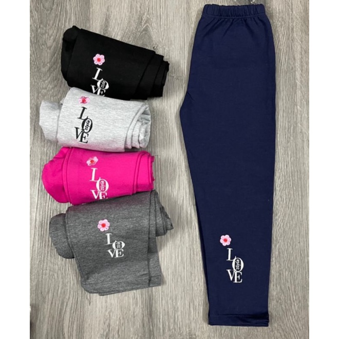 Quần dài legging bé gái nỉ da cá dày dặn size nhí 10-20kg