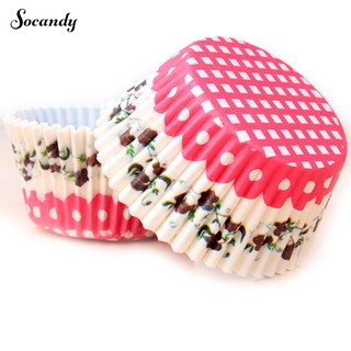 Set 100 Cốc Giấy Làm Bánh Cupcake Dễ Thương