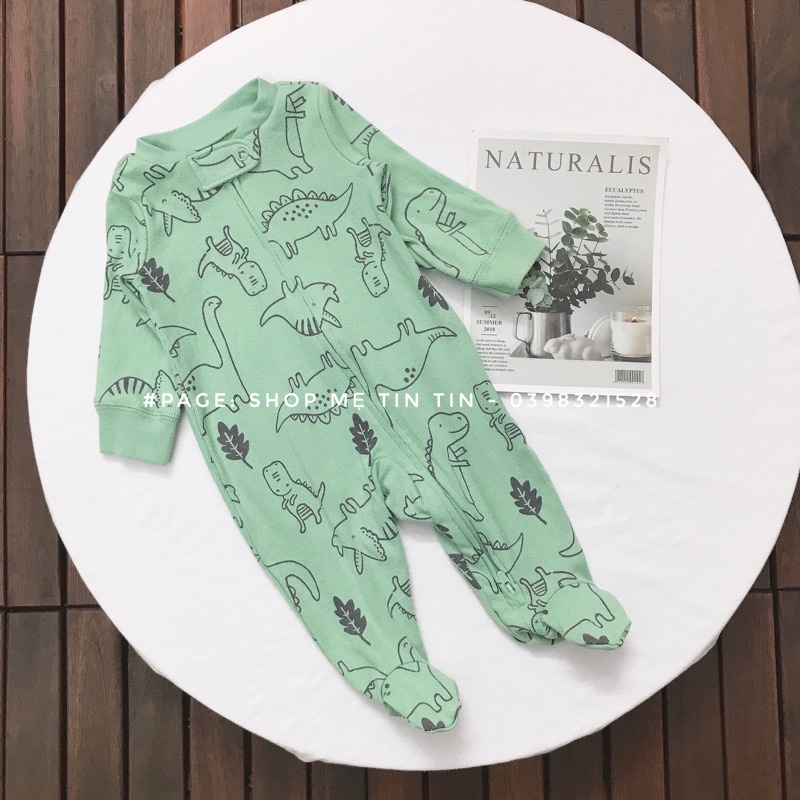 Body liền tất cotton len cho bé (3m,6m,9m) - khoá 2 chiều