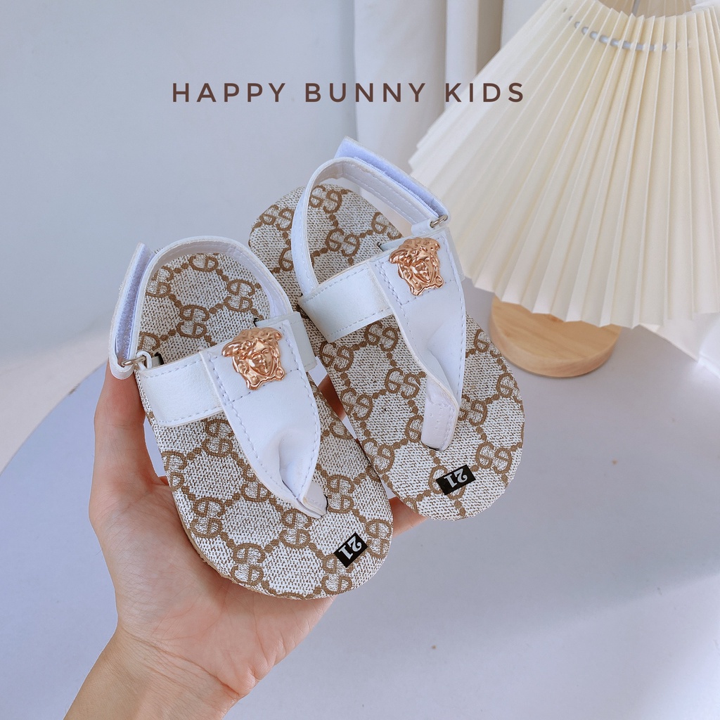 Dép Quai Hậu Xỏ Ngón Họa Tiết Quai Dán Cho Bé Trai KB139