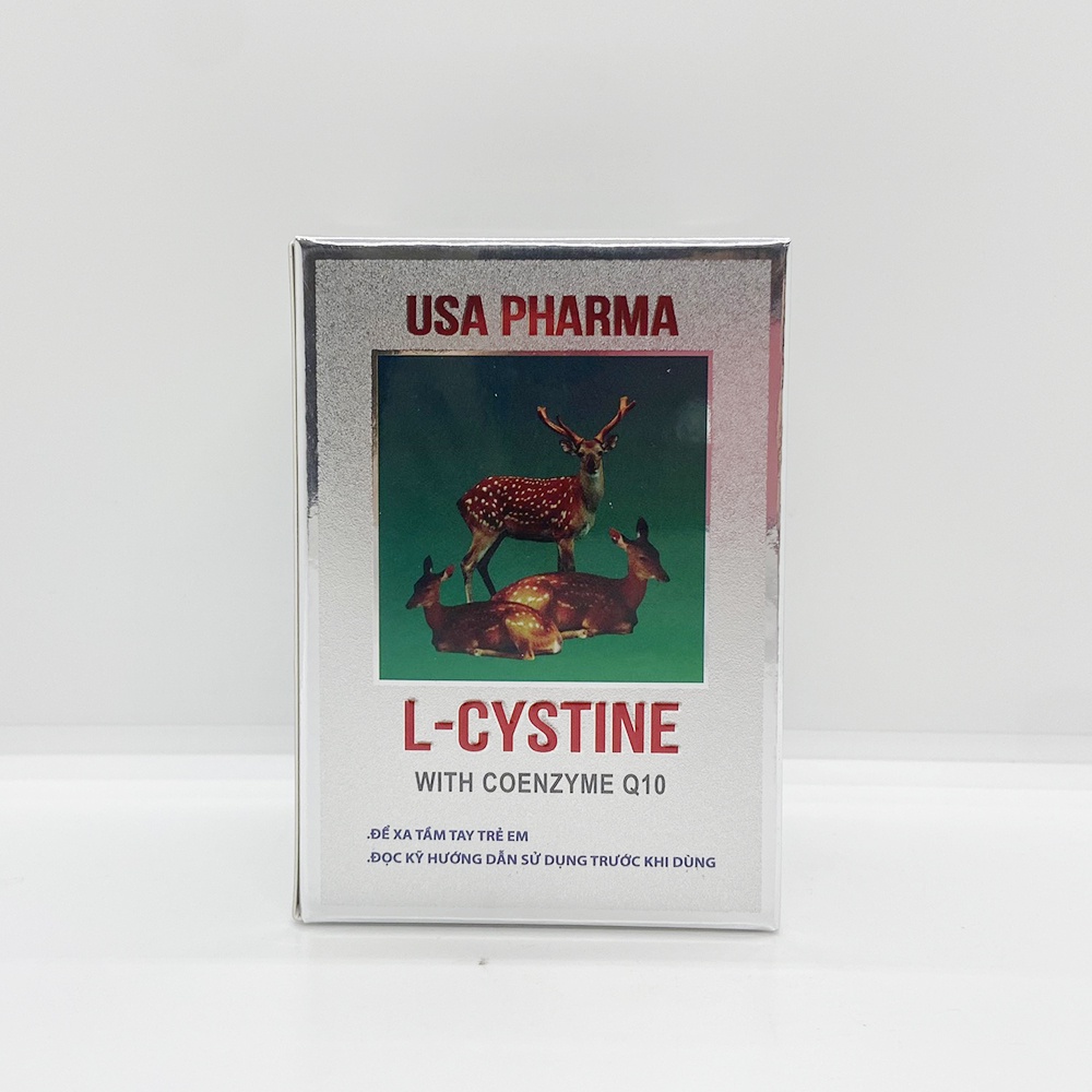 Viên uống L-Cystine, Coenzym Q10 giúp đẹp da, khỏe tóc, giảm rụng tóc - 60 viên [L-Cystine]