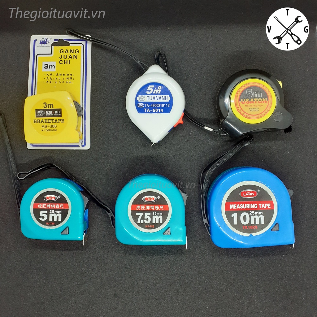 Thước cuộn thép hệ mét 3m 5m 7.5m 10m