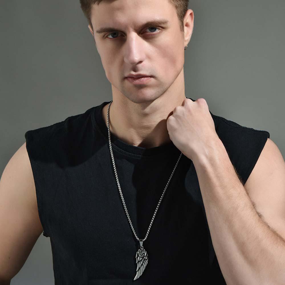 Vòng cổ Mặt Hình Cánh Thiên Thần Phong Cách Hip Hop Âu Mỹ Cổ Điển Thời Trang Cho Nữ