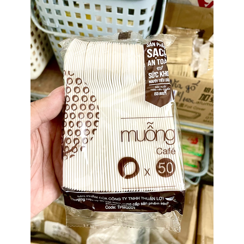 50 cái muỗng nhựa cà phê