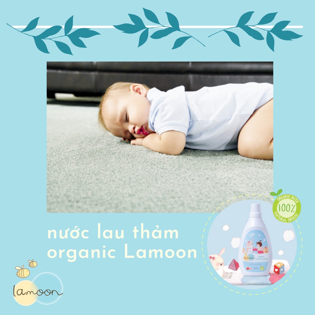 Nước lau thảm Organic cho bé Lamoon - Bình 750ml