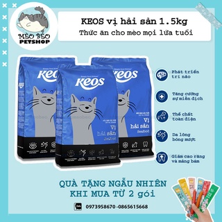 Thức ăn hạt cho mèo keos 1.5kg- vị hải sản
