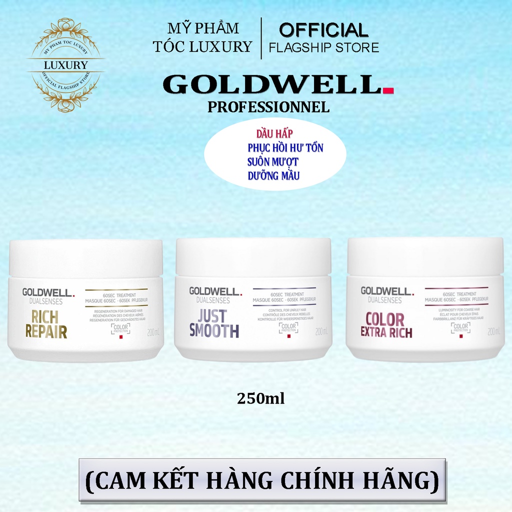 Mặt nạ 60s Goldwell phục hồi,suôn mượt,dưỡng mầu 200ml