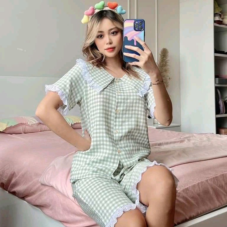 Đồ bộ nữ, đồ bộ mặc nhà ngủ caro
