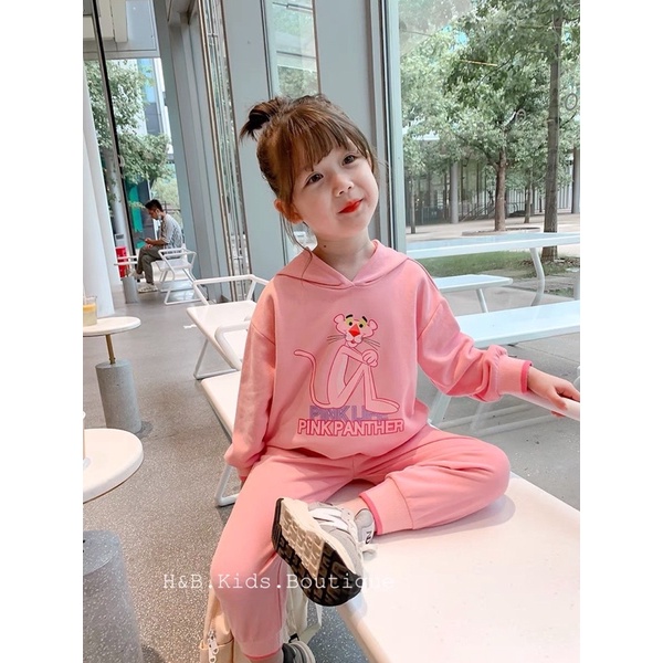 Xả Bộ quần áo dài tay Pink cho bé gái