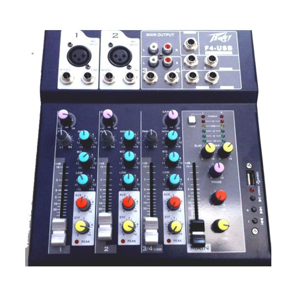 [Mã 33ELSALE hoàn 7% đơn 300K] Bàn trộn âm thanh mixer F4-USB