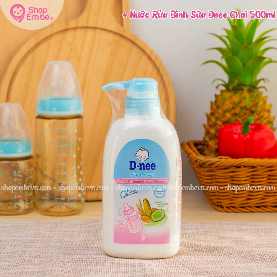 Nước Rửa Bình Sữa Dnee 500ml , Súc Bình Rửa Núm Ti Dnee Chai Nhựa - Shop em bé