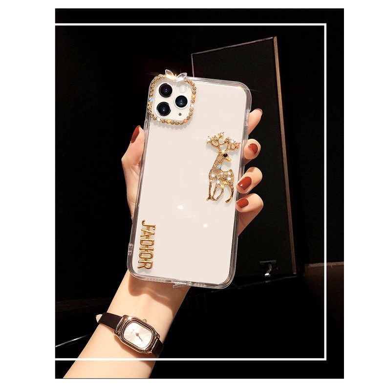 Ốp Lưng Kim Tuyến Hình Con Hươu Cho iphone 14 13 pro max iphone 12 11 pro max x xr xs 8 plus