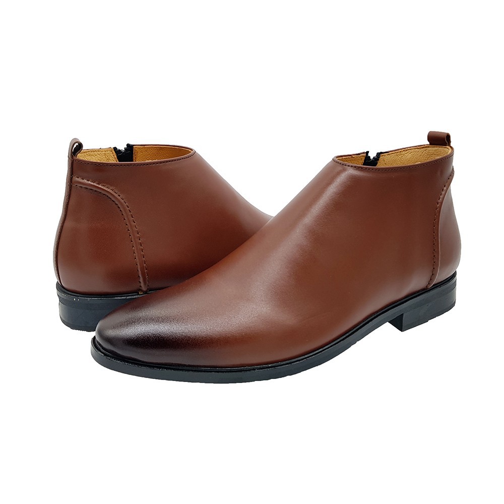 Giày Cổ Lửng Nam Giày Chelsea Boot Nam Da Bò Thật Ensado CL0816 (Nâu) | BigBuy360 - bigbuy360.vn