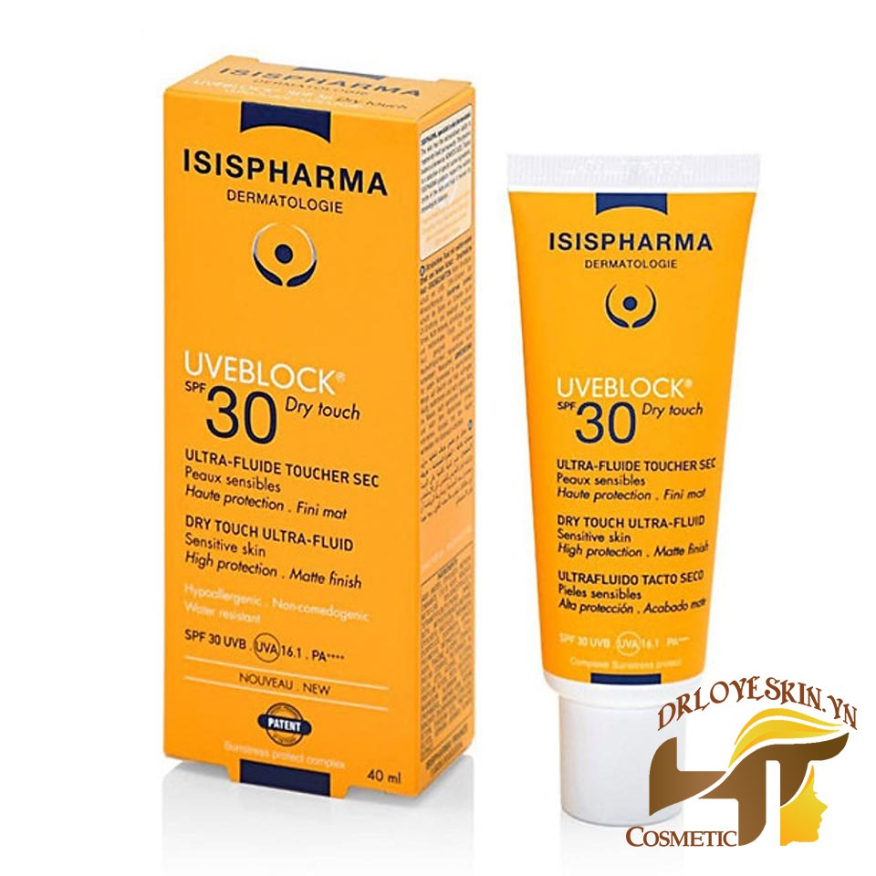 Kem chống nắng cho da dầu ISIS PHARMA UVEBLOCK 30 DRY TOUCH 40ml