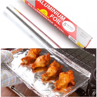 GIẤY BẠC NƯỚNG THỰC PHẨM (THỊT,CÁ,Giấy bạc nướng thức ăn chịu nhiệt cao cấp Diamond Aluminum foil 30cm* 5met