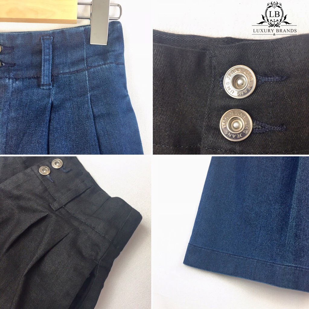 [CÓ SẴN] QUẦN CULOTTES BÒ JEAN CAO CẤP DÀI ỐNG RỘNG CẠP CAO 2 KHUY THỜI TRANG ULZZANG HÀN QUỐC | BigBuy360 - bigbuy360.vn