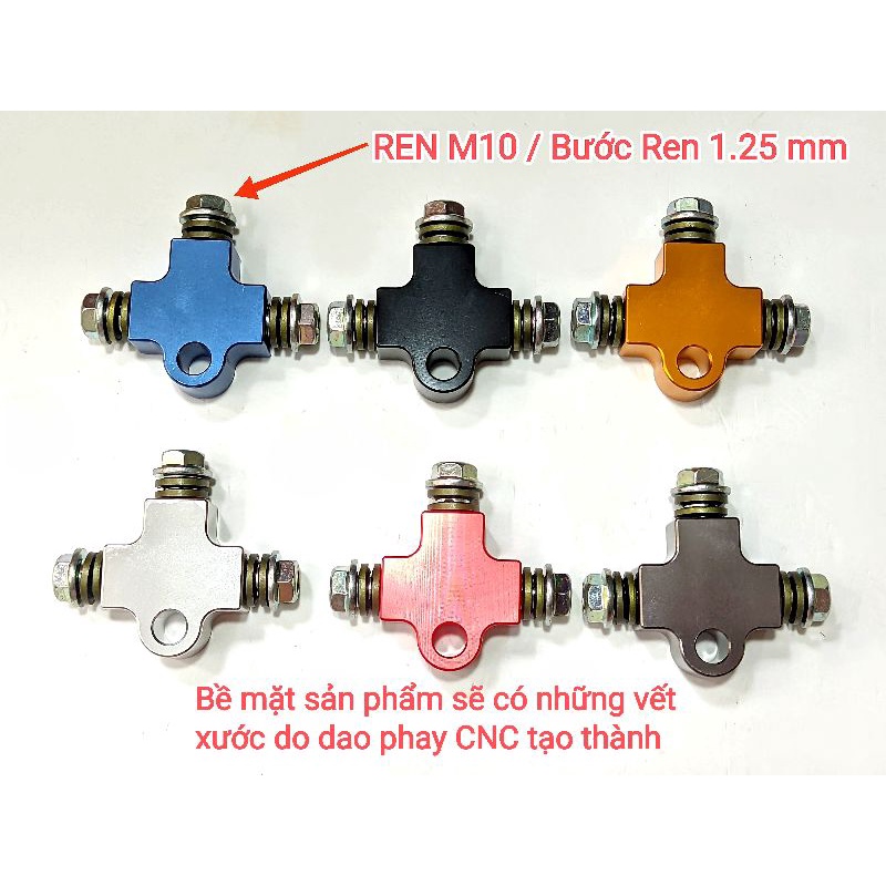 Bộ chia dầu phanh xe máy ren 10mm - bước ren 1,25mm