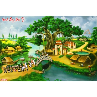 Tranh dán tường 3D-Vinh (Quy Bái Tổ- Mang Công Danh Sự Nghiệp( đã tích hợp sẵn keo), 158