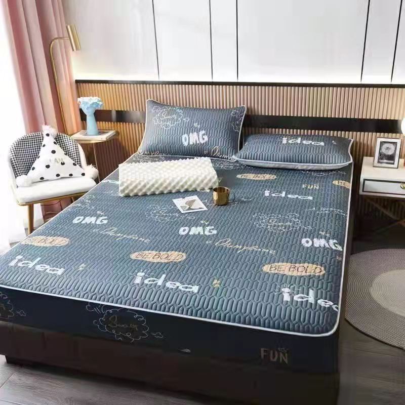 Chiếu điều hòa cao su non, chiếu cao su non latex bọc đêm đến 30cm tặng kèm 2 vỏ gối MỚI