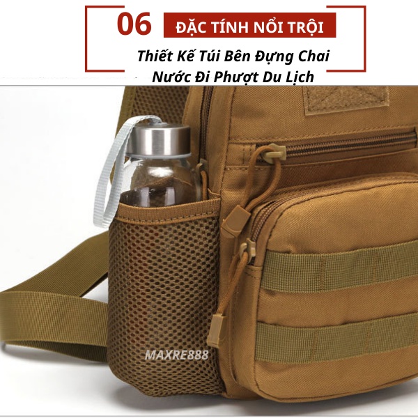 Túi đeo chéo quân đội thời trang nam chống thấm nước vải bố siêu bền đi phượt du lịch