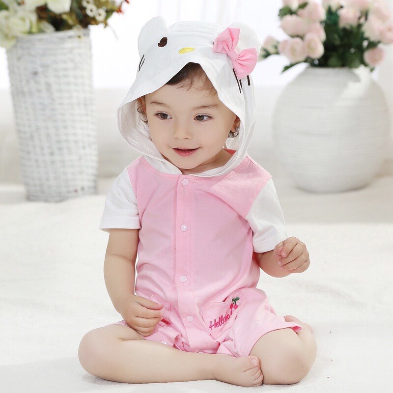 Bộ body hình Thú cho Bé Trai Bé Gái ngộ nghĩnh 100% Cotton Mềm Mịn mẫu mới từ 3-12kg