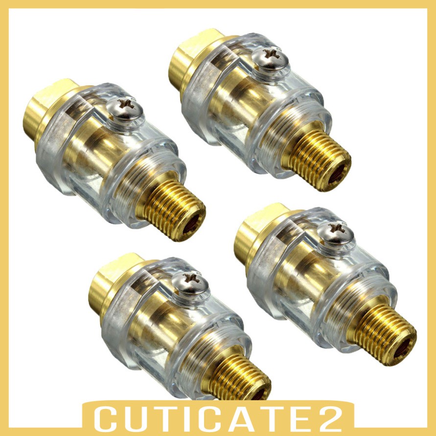 Set 2 / 4 Đầu Chuyển Đổi Khí Nén Mini Từ 4 Male Sang Female 1 / 4 '' Bsp