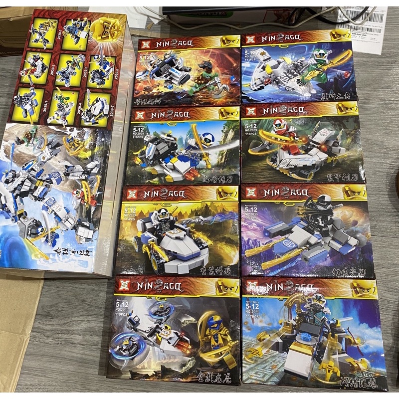 Lắp ráp xếp hình non Lego Ninjago 71738 , 7188 : Trận chiến Titan Mech chiến giáp người máy robot băng của Zane