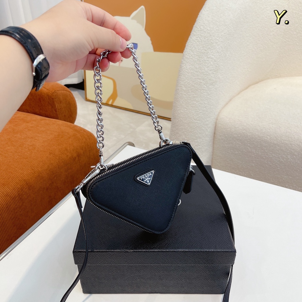 Túi Đeo Vai / Xách Tay / Xách Tay / Đeo Chéo mini Có Khóa Kéo Phong Cách Thể Thao Thời Trang Thường Ngày Prada Cho Nữ