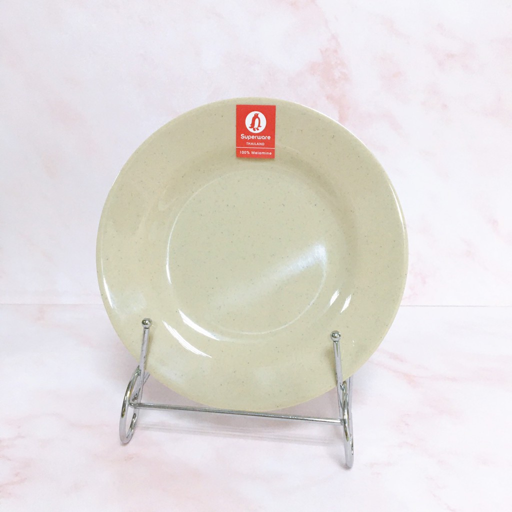 Đĩa cạn SUPERWARE Nhựa Phíp 100% Melamine Nâu Đá - Stone