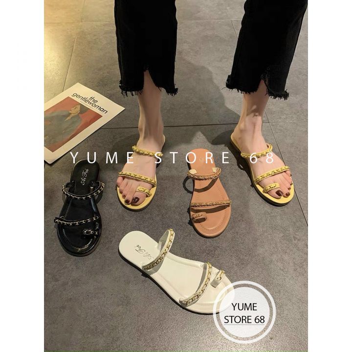 HÀNG HOTSandal Dây Đá Tiện Lợi YUME STORE68 Dép Xỏ Ngón Xích Siêu Kute Hót Hít Đi Chơi Đi Tiệc Đi Biển